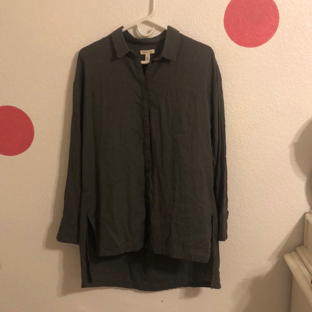 Grey Button Down